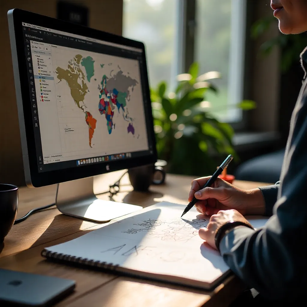Typography system showcasing font hierarchy