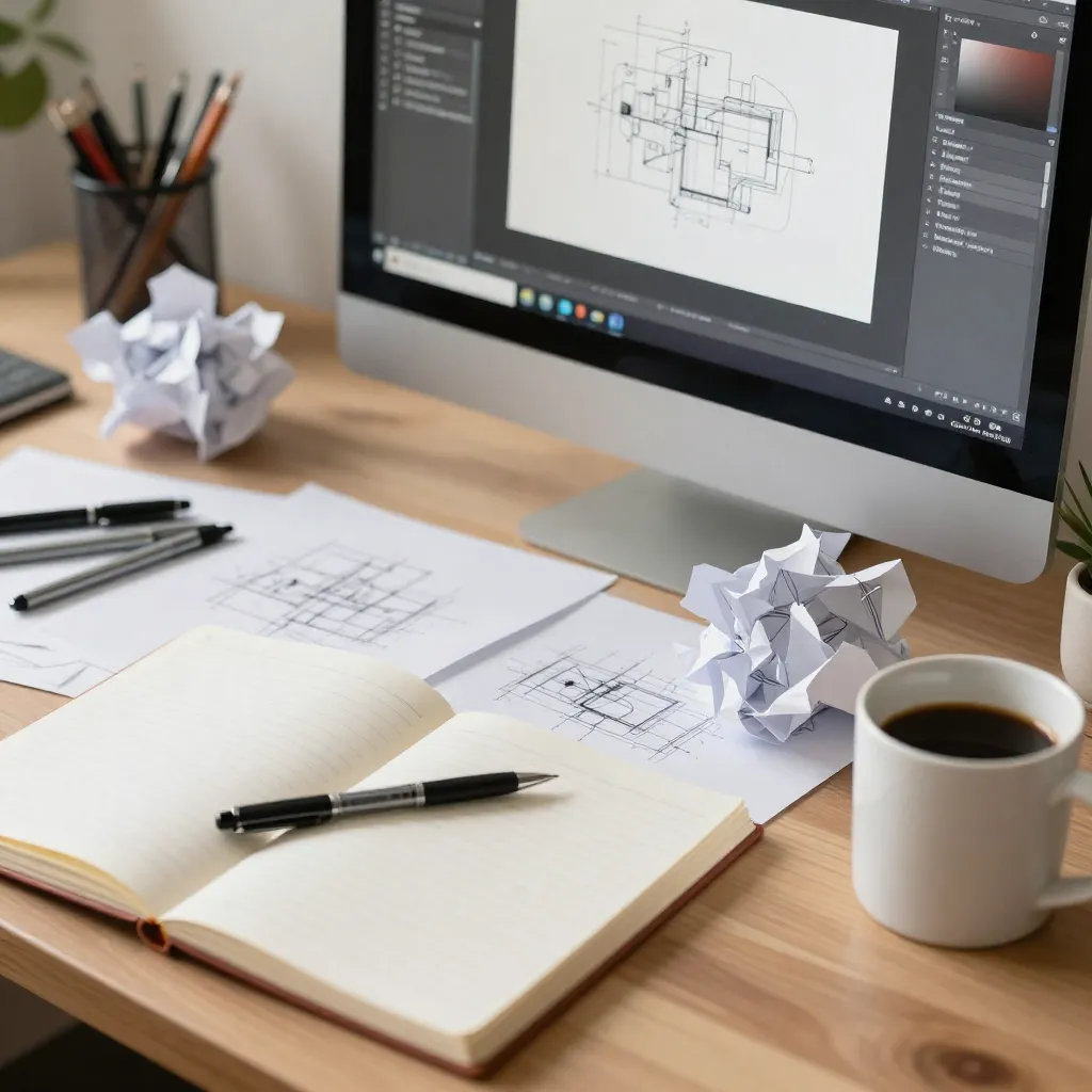 Editorial page with integrated imagery